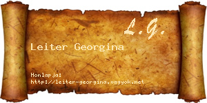 Leiter Georgina névjegykártya